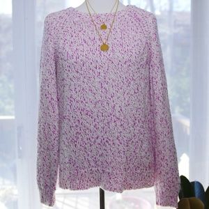 ⚡St.J.B Ivory, Pink & metallic marled knit Sweater